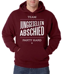 Kapuzenpullover TEAM JUNGGESELLEN ABSCHIED PARTY HARD Herren Hoodie Pullover mit Trendigem Frontdruck