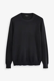 Rundhalspullover Pullover aus reiner Baumwolle (1-tlg)
