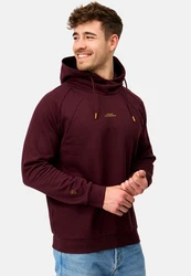 Indicode Kapuzenpullover INVir Dunkelrot/Bordeaux