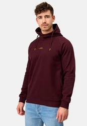 Indicode Kapuzenpullover INVir Dunkelrot/Bordeaux