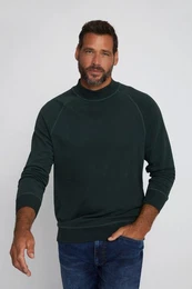 Sweatshirt Sweatshirt Homewear Stehkragen Raglan-Langarm