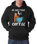 Youth Designz Kapuzenpullover OK, But First Coffee Herren Hoodie Braun