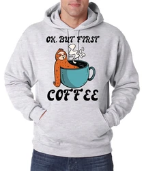 Youth Designz Kapuzenpullover OK, But First Coffee Herren Hoodie Braun