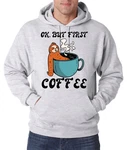 Youth Designz Kapuzenpullover OK, But First Coffee Herren Hoodie Braun