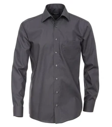 CASAMODA Langarmhemd Comfort Fit Kent NOS Grau/Dunkelgrau