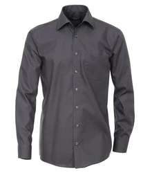 CASAMODA Langarmhemd Comfort Fit Kent NOS Grau/Dunkelgrau