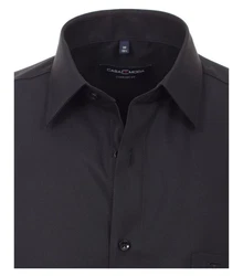 CASAMODA Kurzarmhemd Kent Comfort Fit NOS Schwarz/Grau/Dunkelgrau
