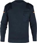 normani Strickpullover Drentrup Dunkelblau/Grau/Orange
