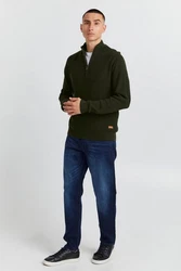 Blend Strickpullover mit halbem Reißverschluss BHCodford 4482 Grn