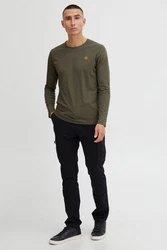 Indicode Longsleeve IDPhillo Dunkelgrün/Khaki