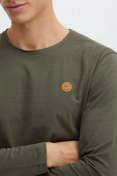 Indicode Longsleeve IDPhillo Dunkelgrün/Khaki