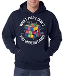 Youth Designz Kapuzenpullover What Part don't you Understand Zauberwürfel Hoodie Mischfarben/Dunkelblau/Blau/Braun/Rosa