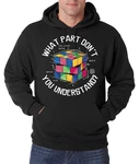 Youth Designz Kapuzenpullover What Part don't you Understand Zauberwürfel Hoodie Mischfarben/Braun/Rosa/Weiß/Lila/Blau