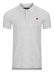 riverso Poloshirt Herren Polohemd RIVJohn Regular Fit Grau/Hellgrau/Rot