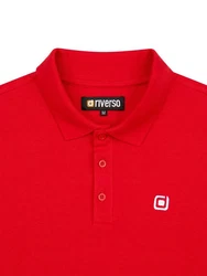 riverso Poloshirt Herren Polohemd RIVJohn Regular Fit Rot/Dunkelrot