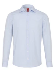 Pure Businesshemd Slim Fit Kentkragen Hellblau/Blau