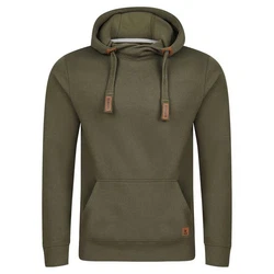 riverso Herren Kapuzenpullover RIVNiklas Regular Fit Hoodie Dunkelgrün/Khaki