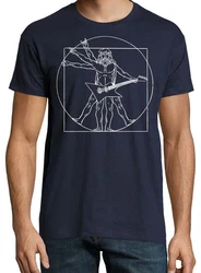 Youth Designz T-Shirt Gitarre Rock N Roll Herren Fun-Look Dunkelblau/Blau