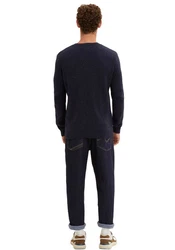TOM TAILOR Strickpullover Dunkelblau