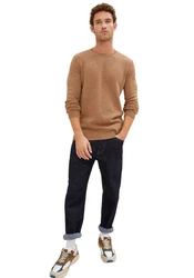 TOM TAILOR Strickpullover Khaki/Braun/Beige