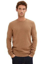 TOM TAILOR Strickpullover Khaki/Braun/Beige