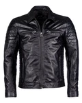 Maze Herren Lederjacke William Schwarz/Rot