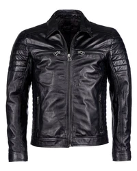 Maze Herren Lederjacke William Schwarz/Rot