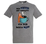 Youth Designz T-Shirt DER KAFFEE IST KAPUTT! ICH BIN NOCH MÜDE Herren Shirt Braun/Dunkelbraun