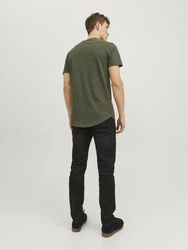 Jack & Jones Rundhalsshirt JJENOA TEE SS CREW NECK NOOS Dunkelgrün/Khaki