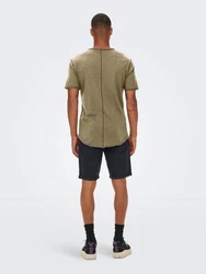Only & Sons T-Shirt Benne Khaki/Dunkelgrün