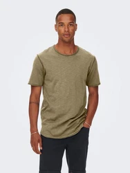 Only & Sons T-Shirt Benne Khaki/Dunkelgrün