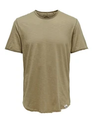 Only & Sons T-Shirt Benne Khaki/Dunkelgrün