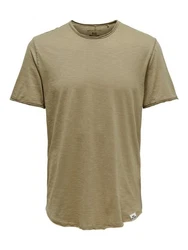 Only & Sons T-Shirt Benne Khaki/Dunkelgrün