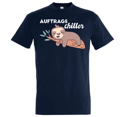 Youth Designz T-Shirt Auftrags Chiller Herren Shirt Silber/Blau/Braun