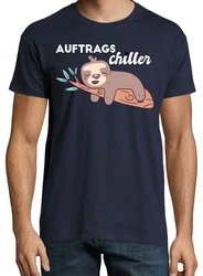 Youth Designz T-Shirt Auftrags Chiller Herren Shirt Silber/Blau/Braun