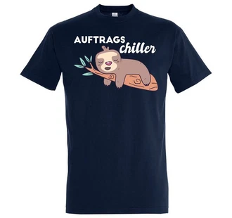 Youth Designz T-Shirt Auftrags Chiller Herren Shirt Silber/Blau/Braun Youth Designz T-Shirt Auftrags Chiller Herren Shirt Silber/Blau/Braun