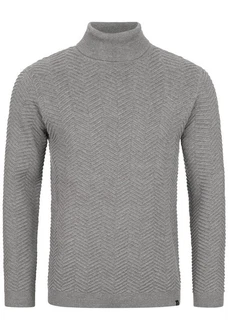 Indicode Strickpullover Saini Grau/Hellgrau/Dunkelgrau