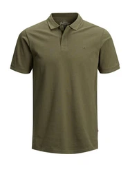 JACK & JONES Herren JJEBASIC Polo SS NOOS Dunkelgrün/Khaki/Grün