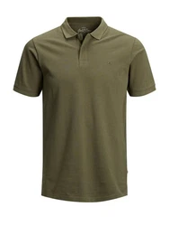 JACK & JONES Herren JJEBASIC Polo SS NOOS Dunkelgrün/Khaki/Grün