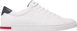 Tommy Hilfiger Herren Sneakers Essential Leather Detail Vulc Weiß/Creme/Schwarz