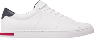 Tommy Hilfiger Herren Sneakers Essential Leather Detail Vulc Weiß/Creme/Schwarz