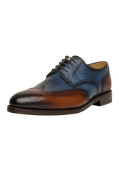 Henry Stevens Marshall FBD Businessschuh Schnürschuh Herren Halbschuhe Hellblau/Braun
