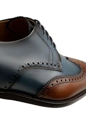 Henry Stevens Marshall FBD Businessschuh Schnürschuh Herren Halbschuhe Hellblau/Braun