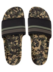 Quiksilver Rivi Slide Sandale Dunkelgrün