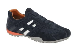 Geox U Snake K Herren Sneaker Schnürschuh beige/navy/orange