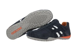 Geox U Snake K Herren Sneaker Schnürschuh beige/navy/orange