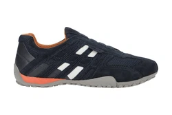 Geox U Snake K Herren Sneaker Schnürschuh beige/navy/orange