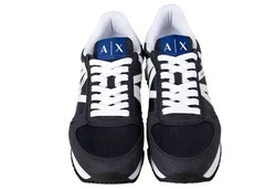 ARMANI EXCHANGE Herren Sneaker Low Schnür-Schuh Retro Logo Sneaker Blau/Dunkelblau