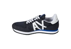 ARMANI EXCHANGE Herren Sneaker Low Schnür-Schuh Retro Logo Sneaker Blau/Dunkelblau