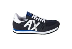 ARMANI EXCHANGE Herren Sneaker Low Schnür-Schuh Retro Logo Sneaker Blau/Dunkelblau